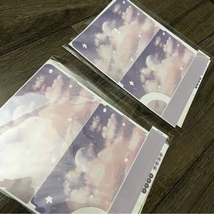 Nintendo Switch OLED Skin BUNDLE 💜☁️// Purple Clouds Accessory by Lux Skins